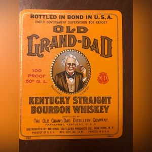 1961 OLD GRANDAD LABEL